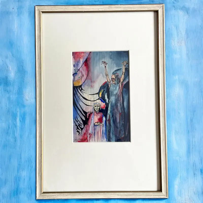 1936 Origineel Gesigneerd Europees Nederlands Expressionistisch Schilderij