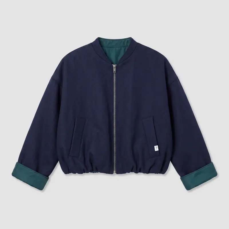 8PM Sugarbush Bomber Navy Blue/ Green