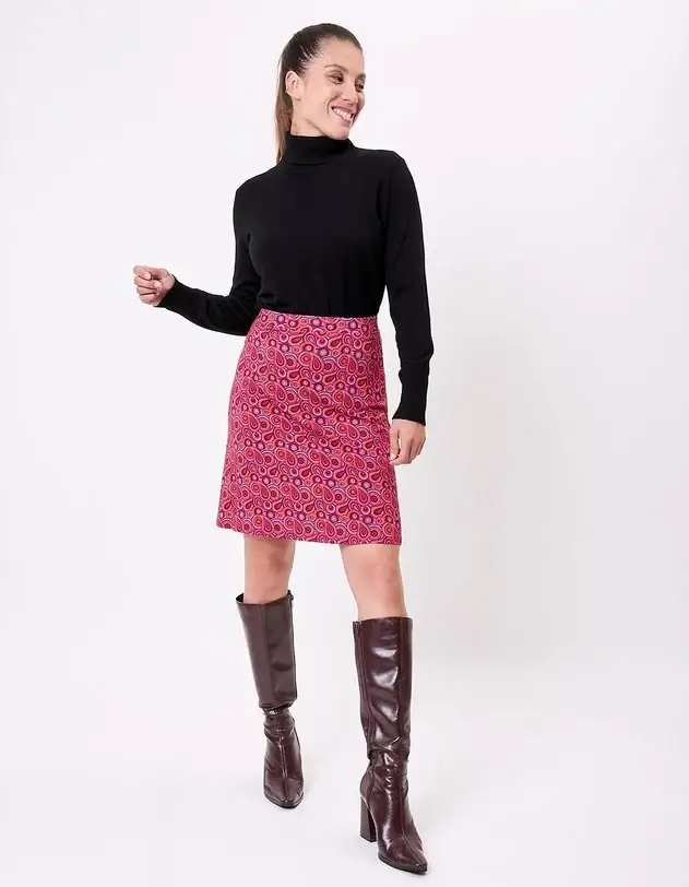 Abilia Retro knit a-line skirt