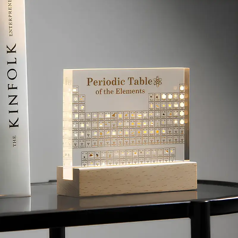 Acrylic Periodic Table – 83 Real Elements with Lighting for Educational Decor and Interior Accents