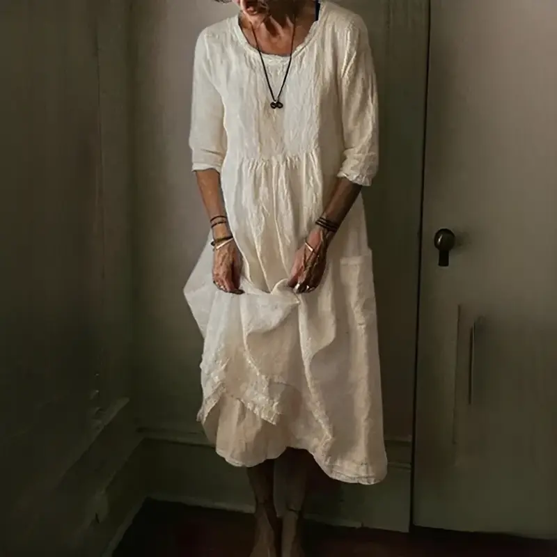 Aimee - Komfortables Plisseekleid