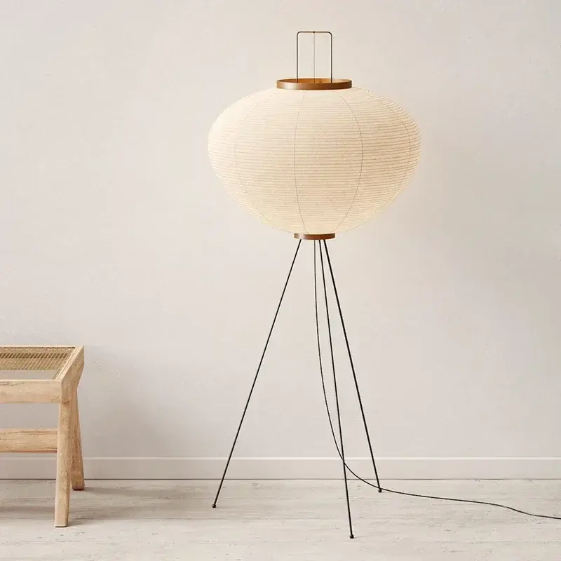 Akari - Japanse Wabi‑Sabi Vloerlamp van Rijstpapier voor Woonkamer en Slaapkamer