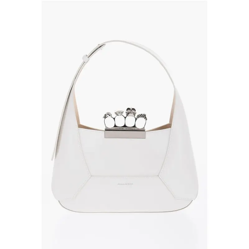 Alexander McQueen White Leather Shoulder Bag