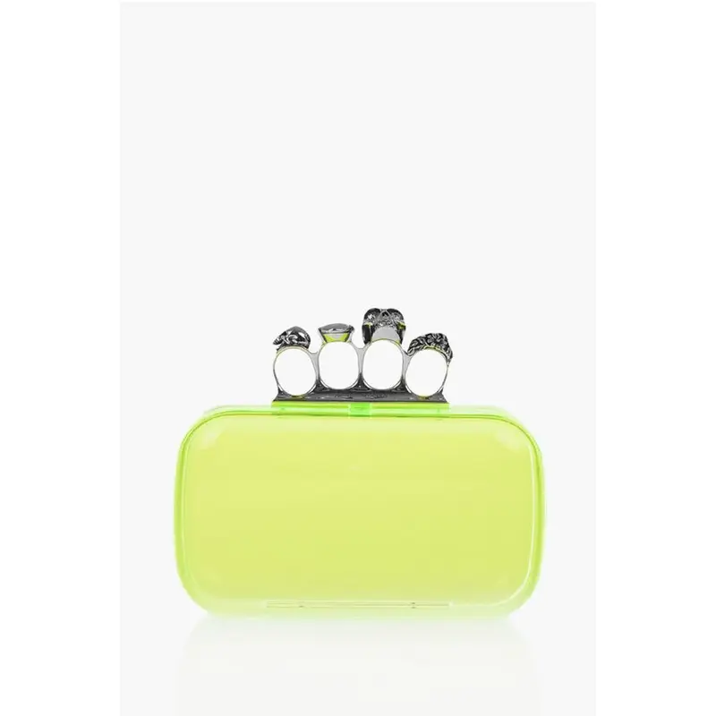 Alexander McQueen Yellow Polyester Clutch Bag