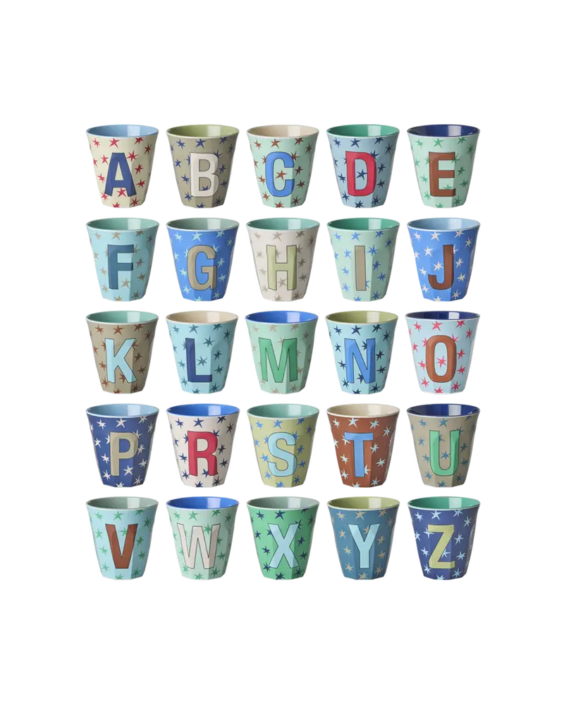 Alfabet Cups Blue Stars