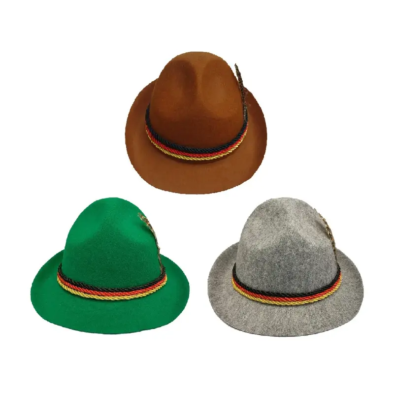 Alpenhoed Met Veer Voor Oktoberfest | Traditionele Beierse Unisex Hoed