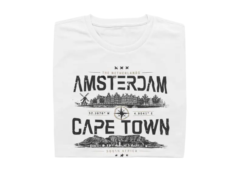 Amsterdam vs Cape Town, South African - Mens Shirt