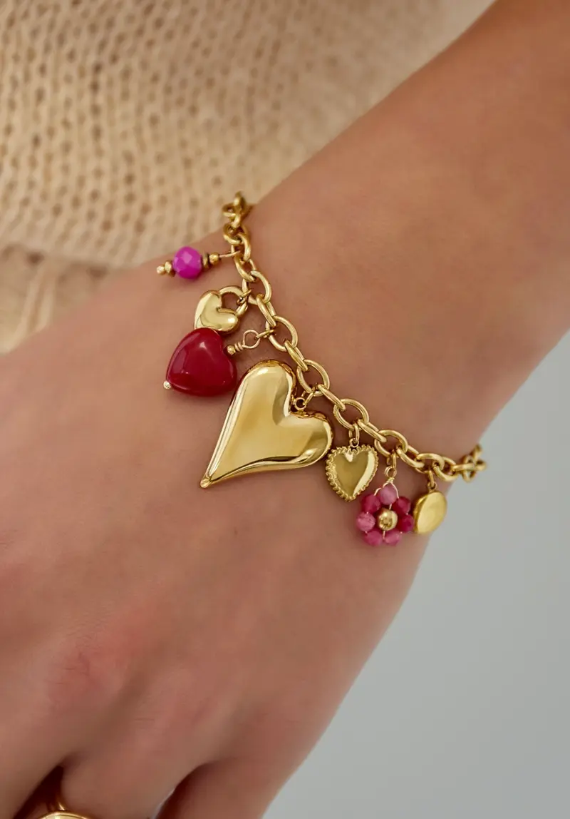 Armband charm & chil - Roze
