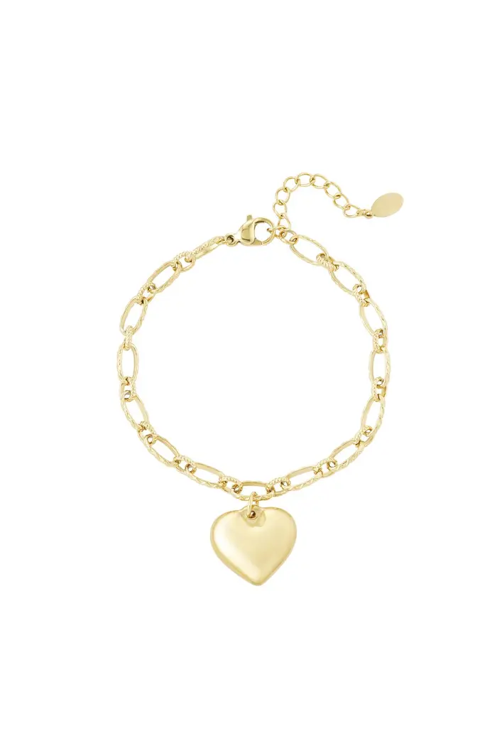 Armband groot hart - Goud