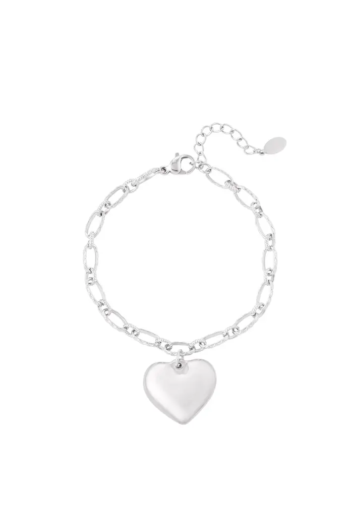 Armband groot hart - Zilver