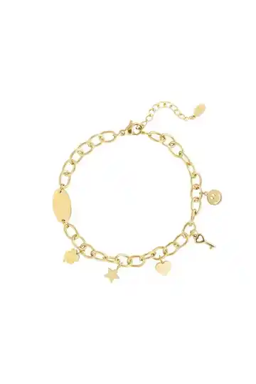 Armband met bedels Goud