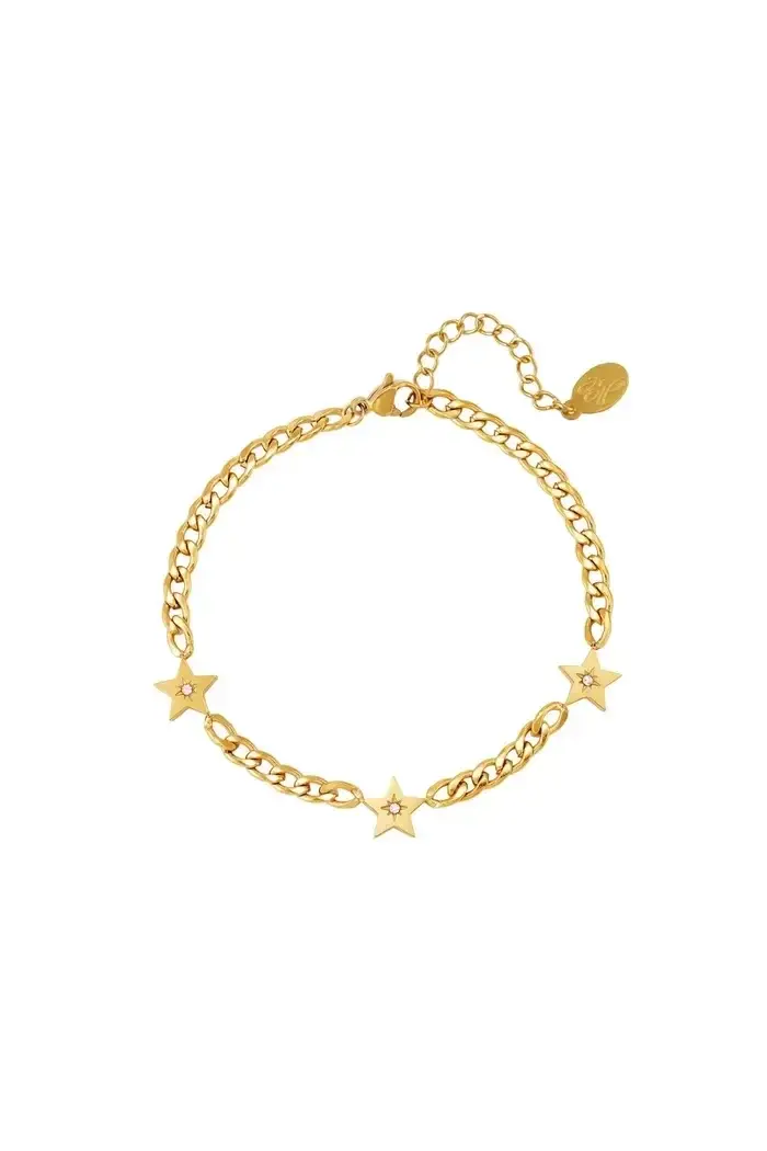 Armband met sterretjes - goud