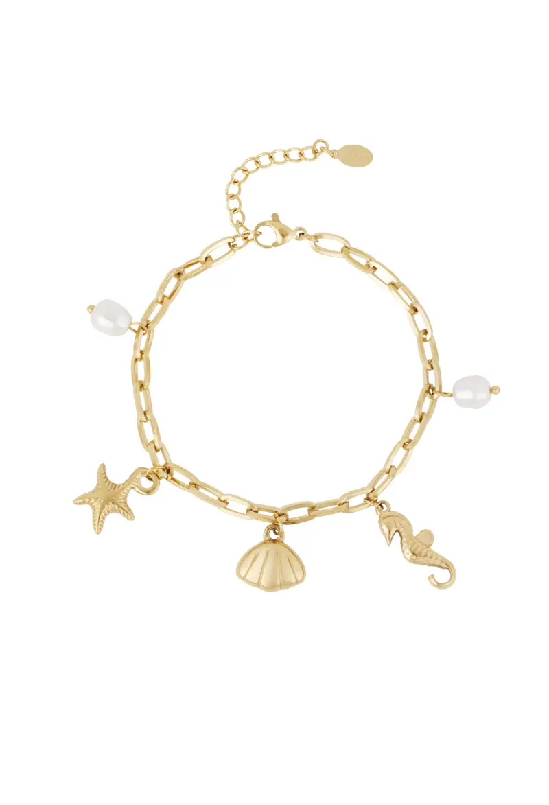 Armband strand bedels - Goud