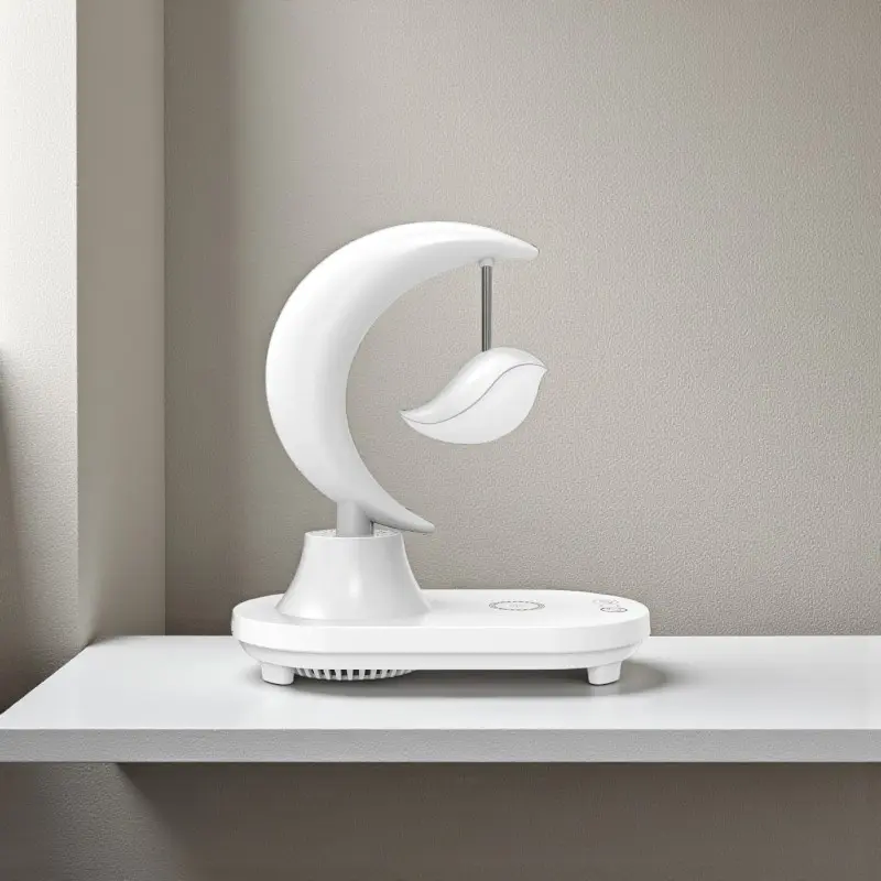 Art-Deco - Moderne Art-Deco Tischlampe Mondform mit LED