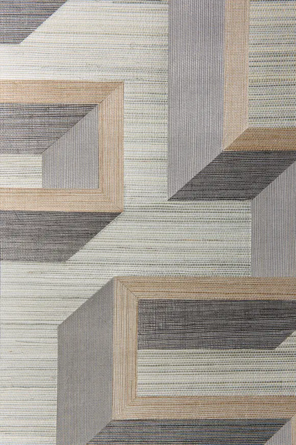 Arte Marqueterie behang Detour Silver Linen 72700