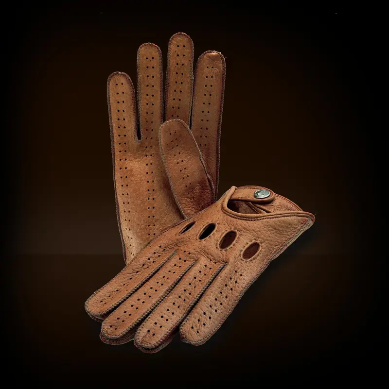Artivino brown leather driving gloves