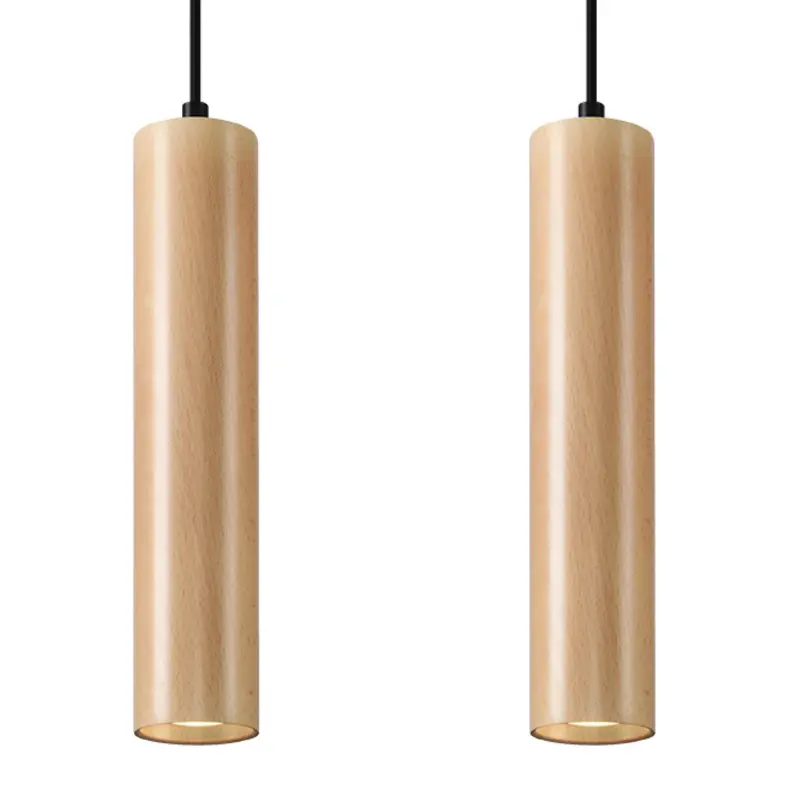 Aurela - Pendelleuchte aus Holz, GU10, 2-flammig, Naturholz