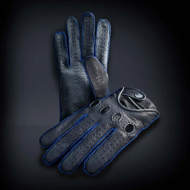 Azzurro blue driving gloves