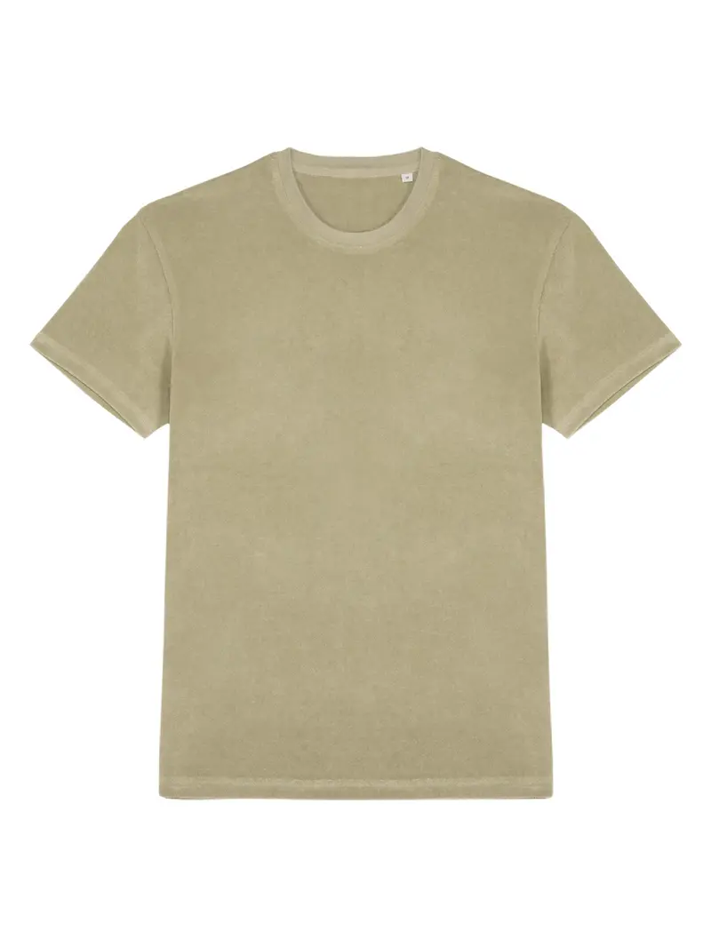 Badstof Man Shirt Basic - Almond Green | NOTE- Levertijd 5-6 werkdagen