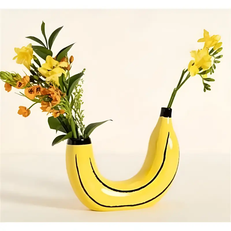 Bananen - Vase aus Harz 21 cm