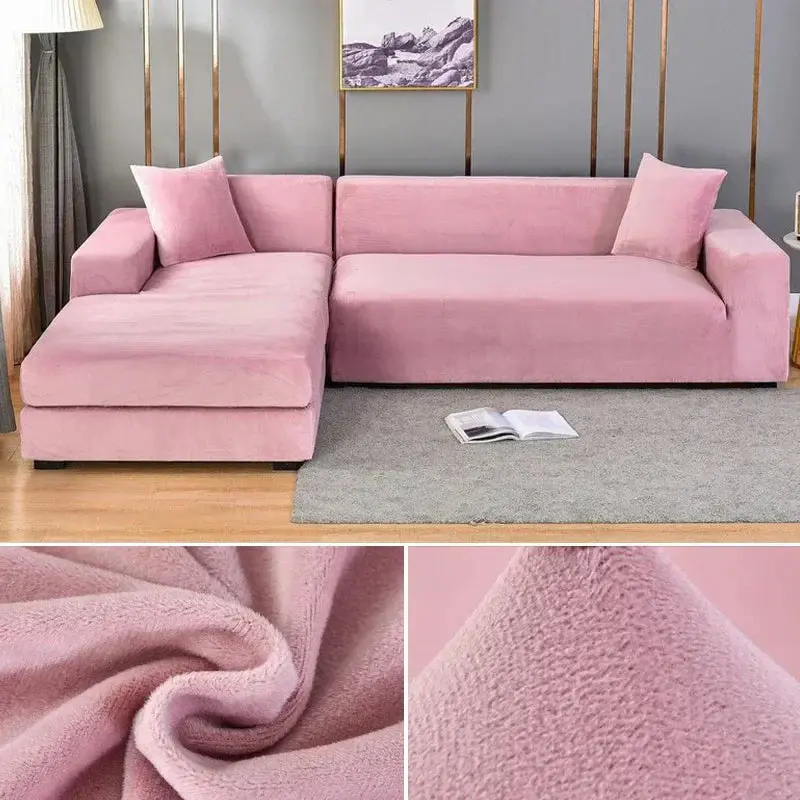 Bankhoes Fluweel – Rekbaar met Antislip, 20 Kleuren en 3 Maten