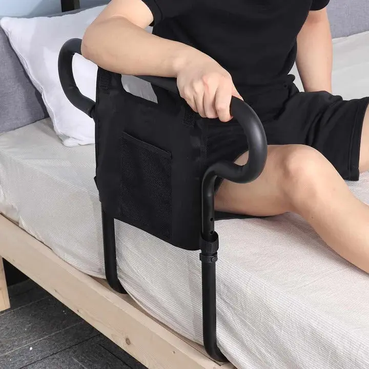 Bedbeugel van aluminium – instelbaar 47–55 cm, met opbergzak opzij