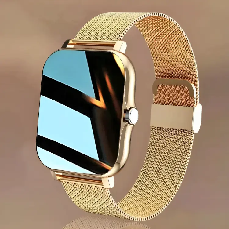 Belhorloge met touchscreen – stappenteller en magnetisch laden