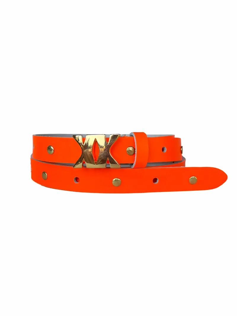 Belt Leather PBK Gold Studs