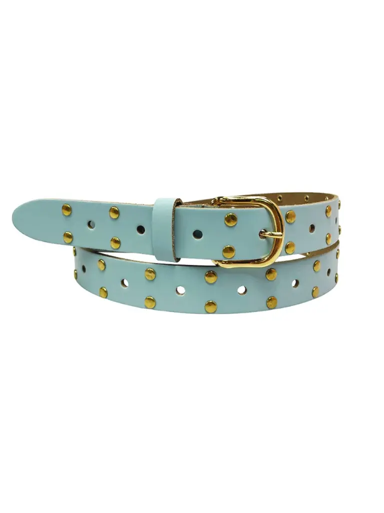Belt Leather Studs Gold Studs
