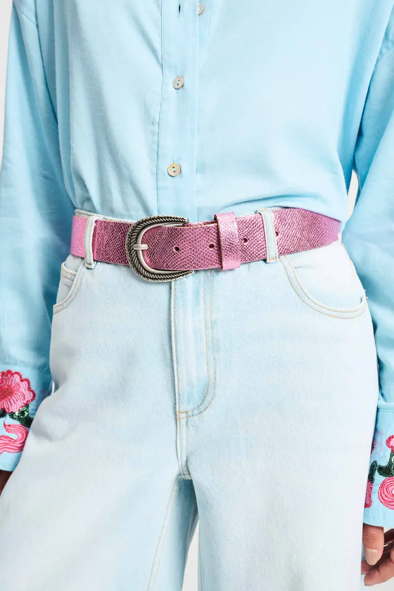 BELT - Snake Vibrant Pink