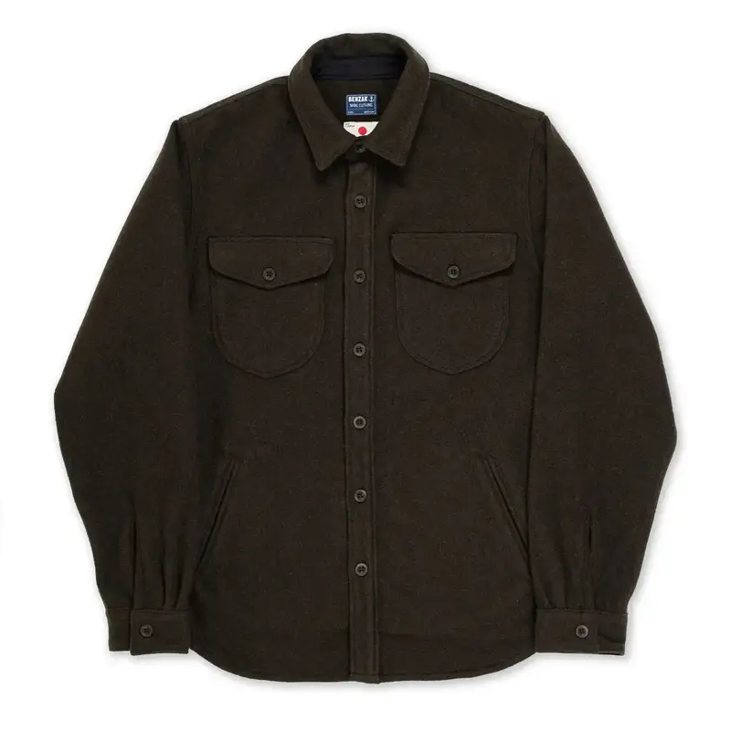Benzak Overshirt Wool Green
