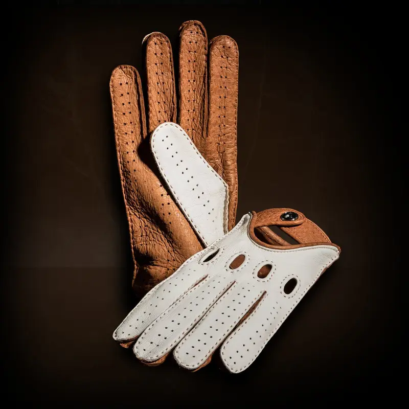 Bianco hybrid white driving gloves