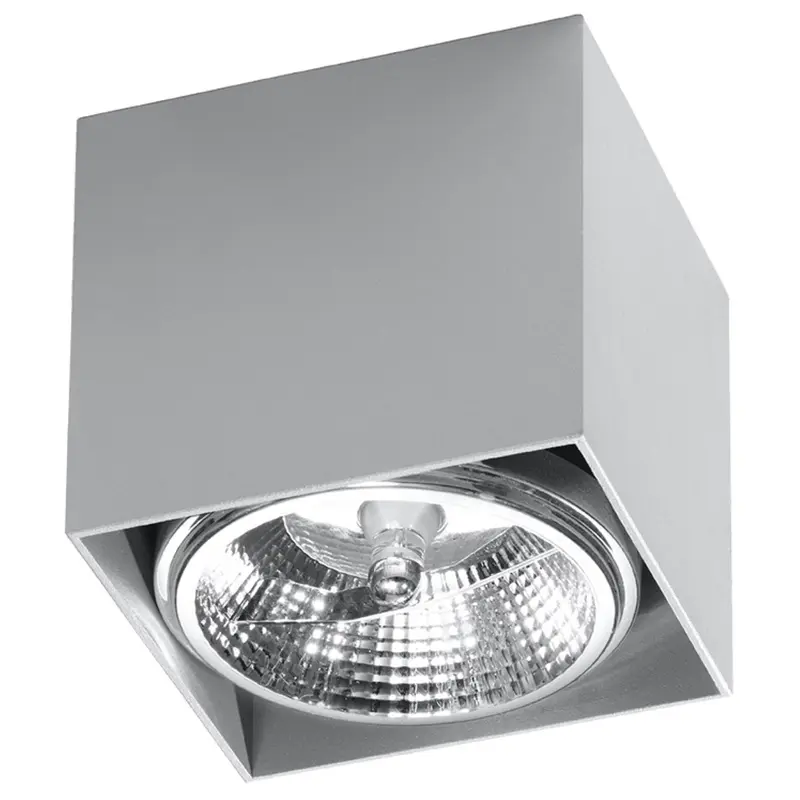 Blake - Deckenleuchte Blake Grau aus Aluminium 12×12 cm