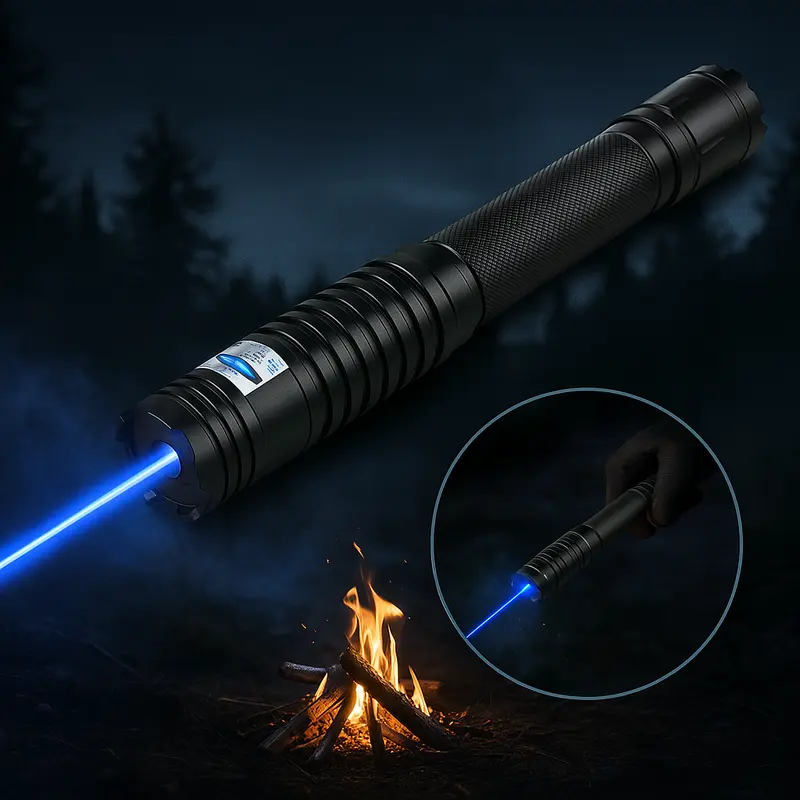 Blauwe Laserpointer 450nm – Verstelbare Focus & Oplaadbaar
