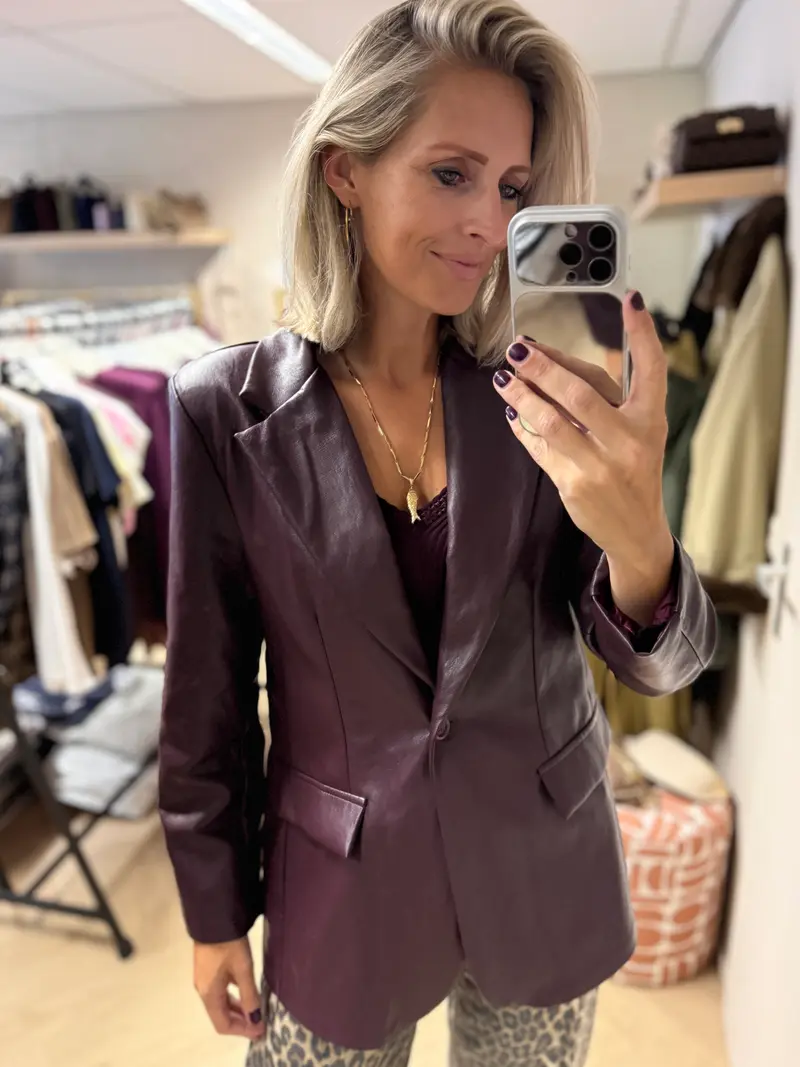 Blazer Naomi PU Plum