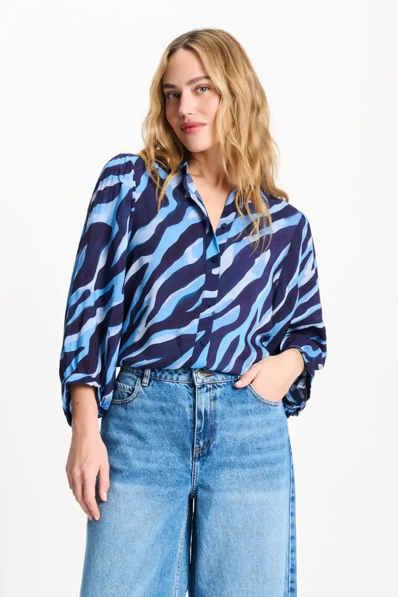 BLOUSE - Animal Blue