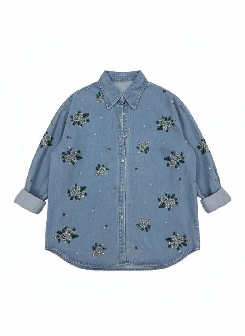 Blouse Flowers Jeans