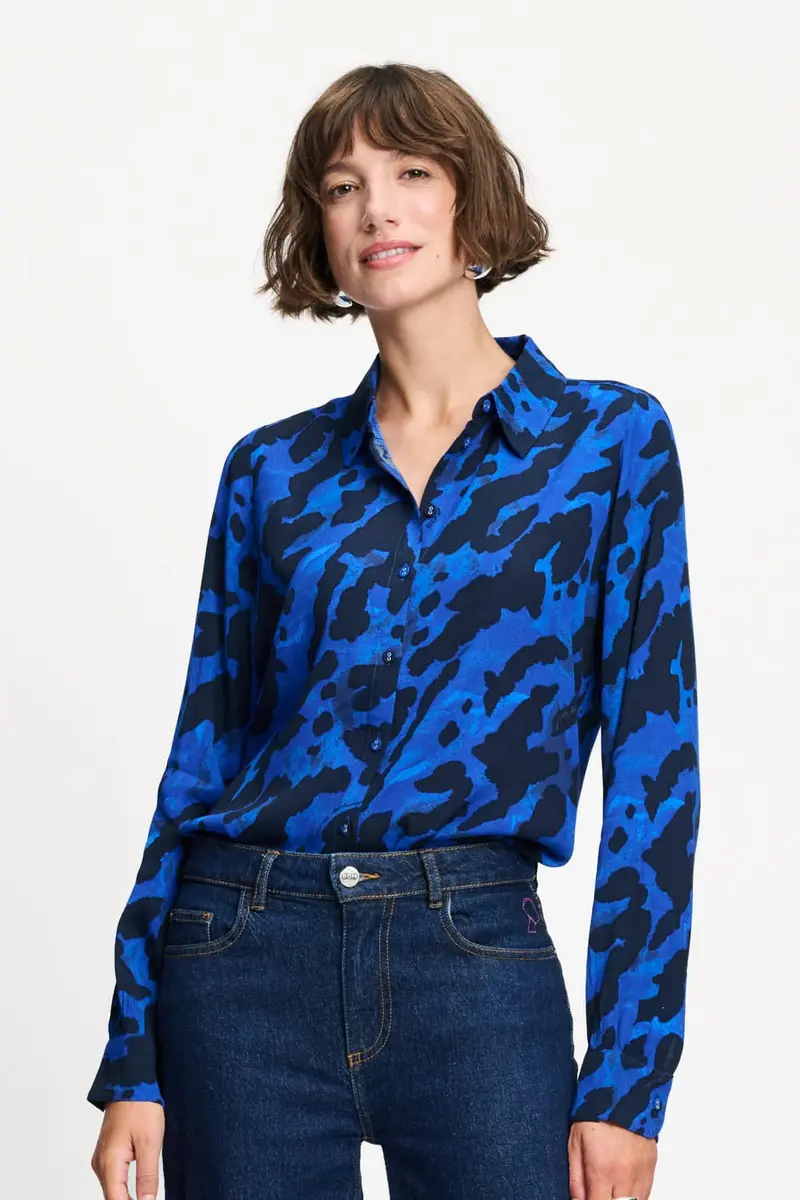 BLOUSE - Mila Animal Eternal Blue