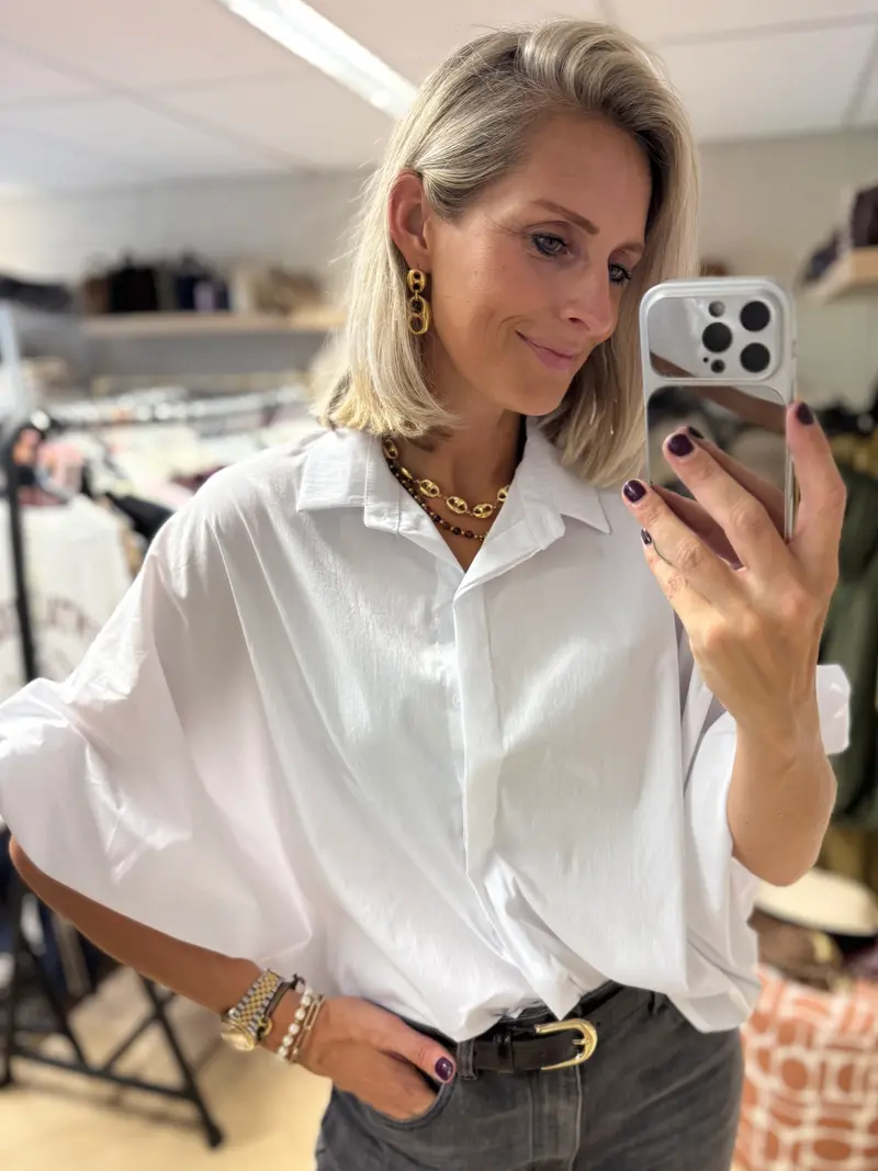Blouse Mila Ballonmouwen Wit