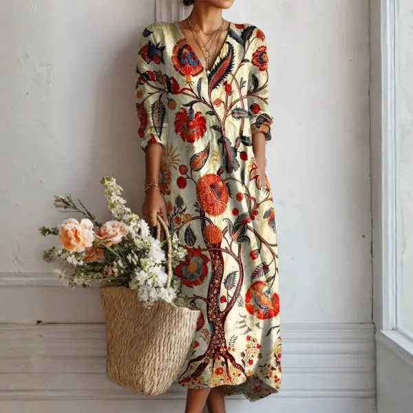 Bohemian-Blumenkleid für Damen – Lässiger, schicker Sommerlook