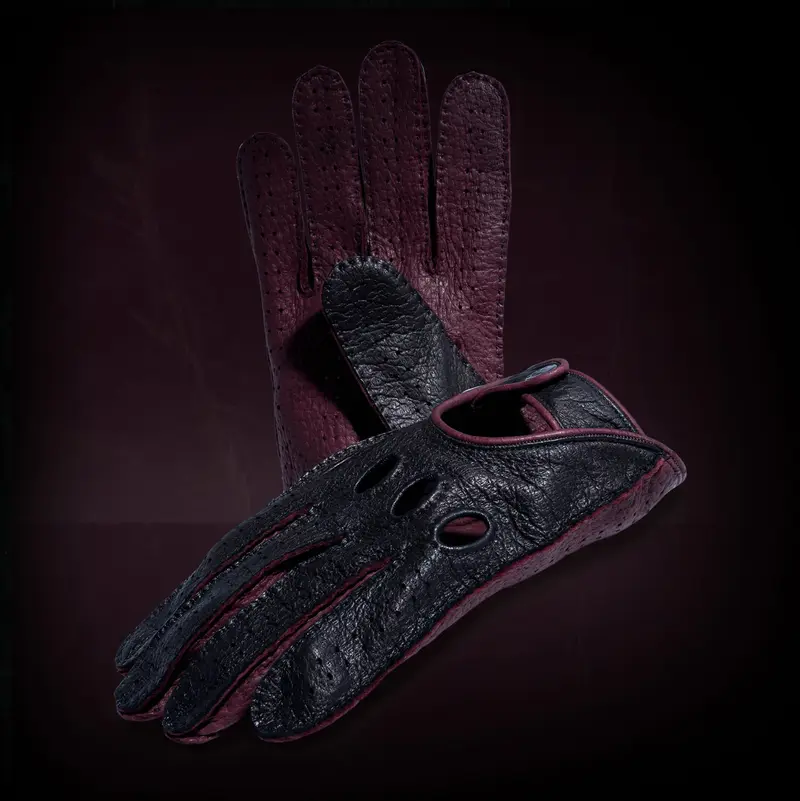 Bordeaux driving gloves - made-to-order