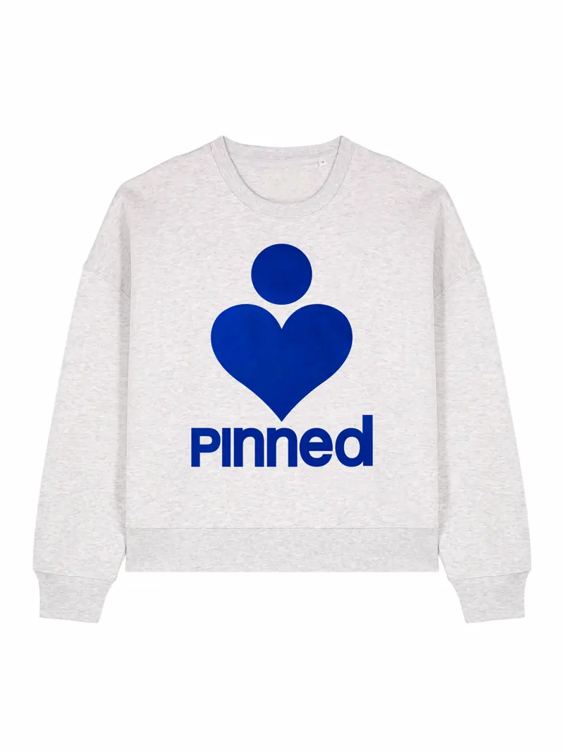 Boxy Sweater PiNNED Blue Velvet