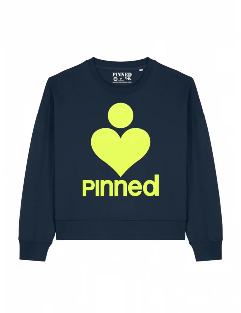 Boxy Sweater PiNNED Neon Yellow Velvet