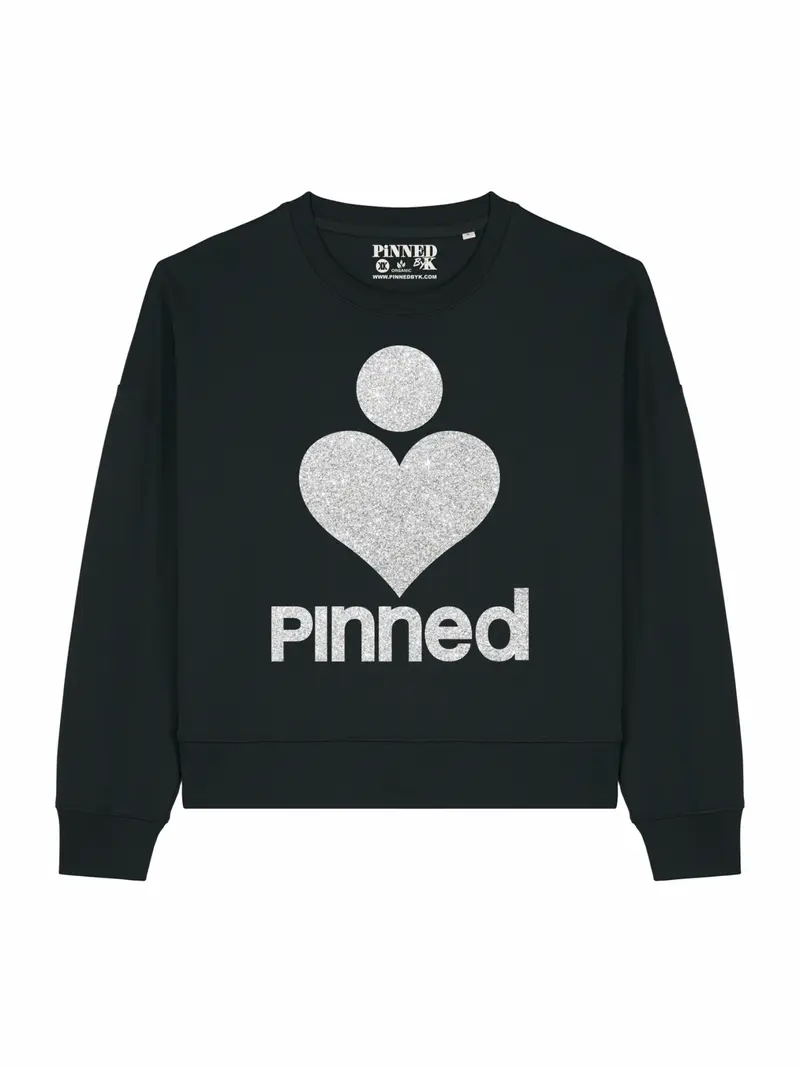 Boxy Sweater PiNNED Silver Glitter
