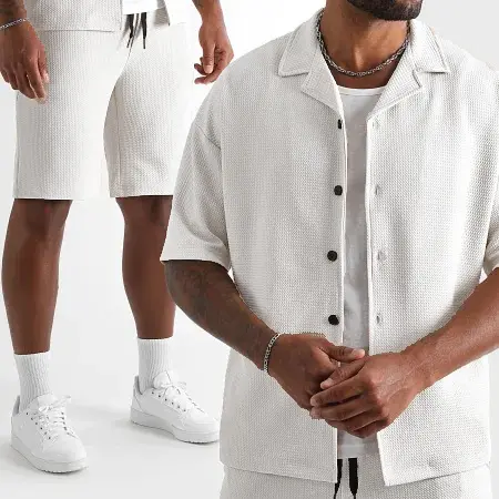 BreezeStyle - Cardigan-Overhemd Set
