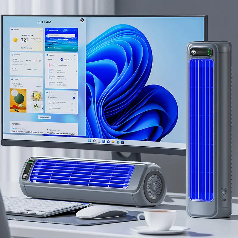 Breezora Mobiele Aircooler – Oplaadbaar & Compact voor Elke Ruimte
