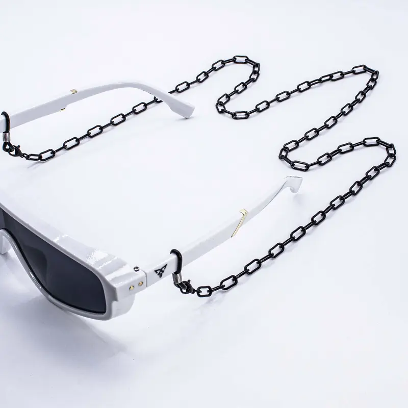 Brillenketting 'Paperclip' - Zwart