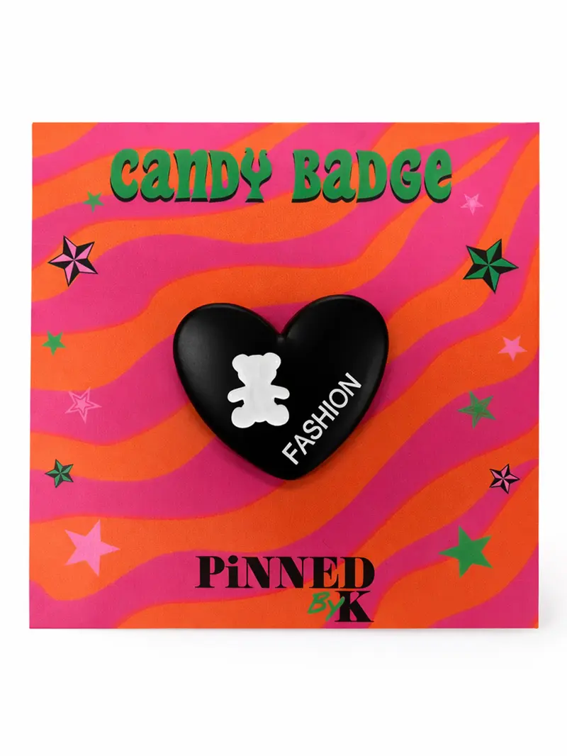 Broche Fashion Heart Black