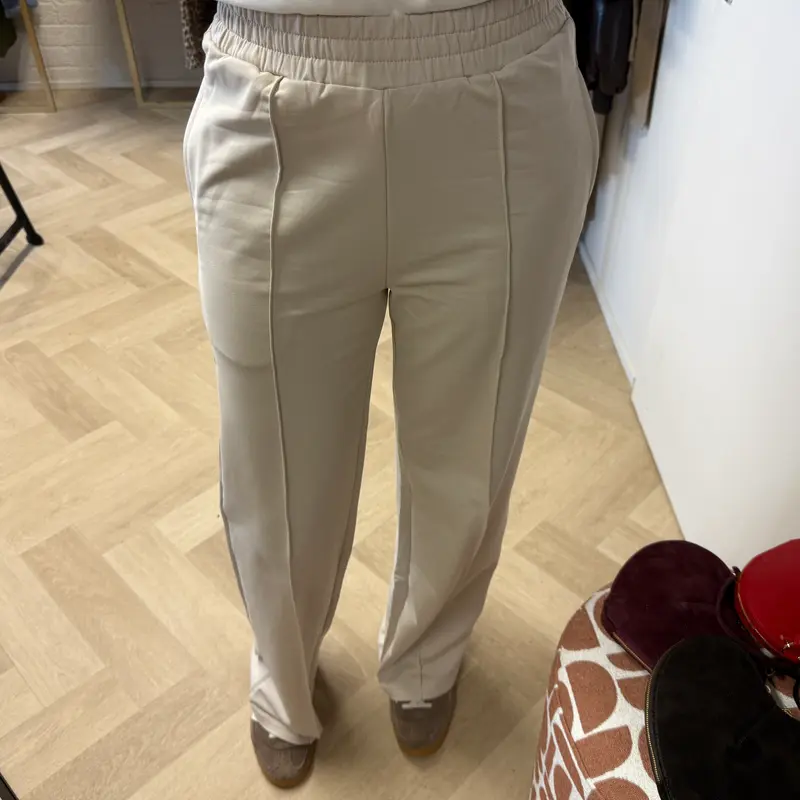 Broek Stephanie Katoen Beige