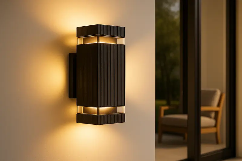 Buitenlamp – Up & down wandlamp zwart met IP65 en GU10 fitting